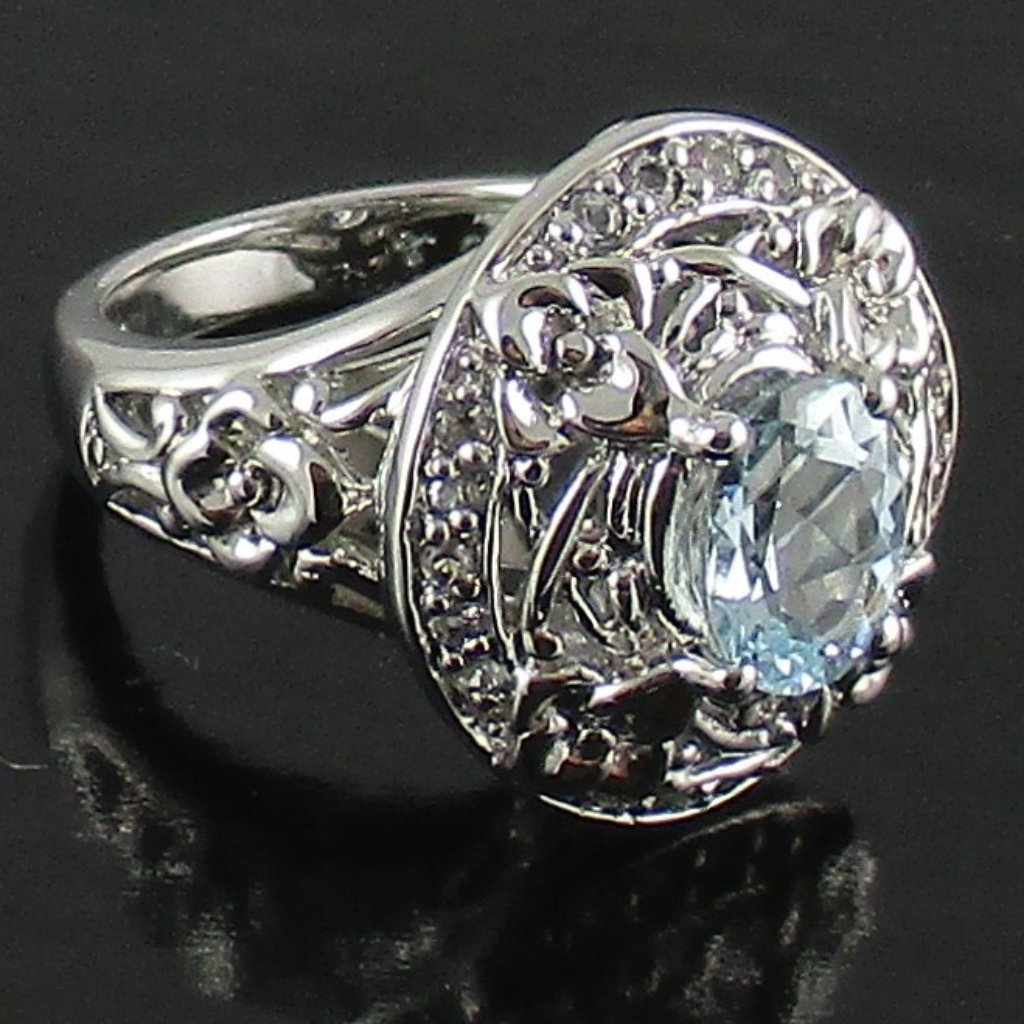 Victoria Wieck 111ct Aquamarine Vine Ring 75$